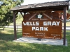 0 km Wells Gray Park restored heritage sign