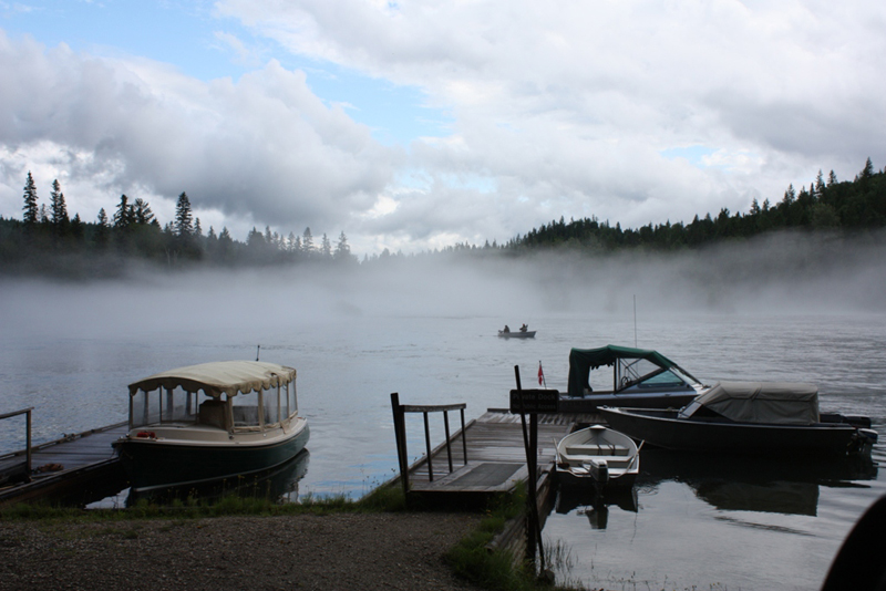 Clearwater Lake misty fisherman