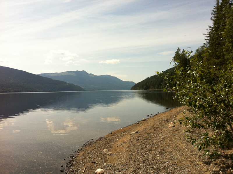 Mahood Lake - water access site looking west