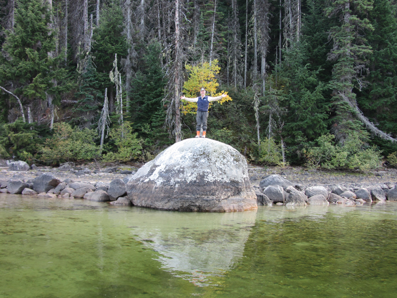 Site 3 - Sandy Point boulder in fall