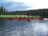 Rental canoes near boat launch