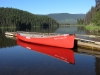 Rental canoe at lagoon
